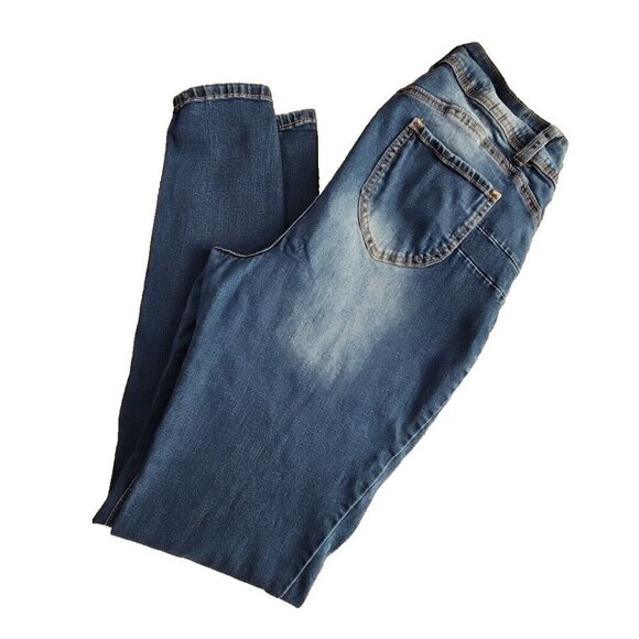 Ashley Stewart Jeans Women's 14 Tall (W30xL32) Med Wash Tapered Leg RN# 147502 - Picture 5 of 16